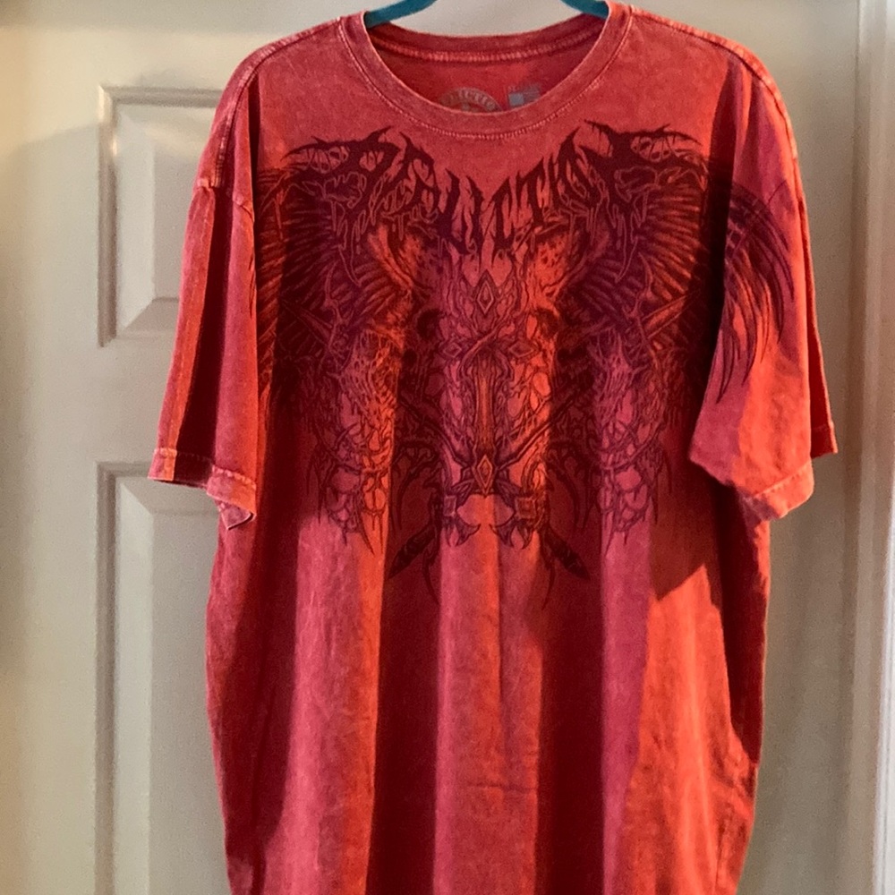 Affliction Red Graphic Men's Shirt NEW!!